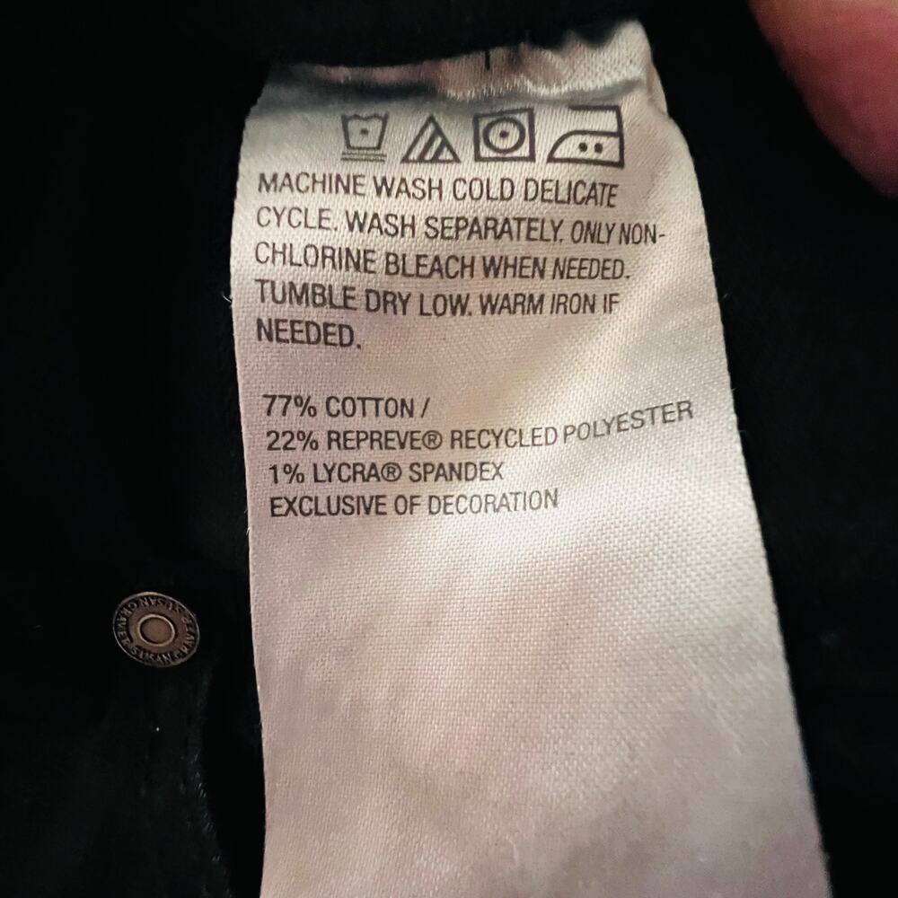 Susan Graver Black High Rise Flare Jeans Pull On Stretch Denim 10 Tall New - Picture 9 of 9